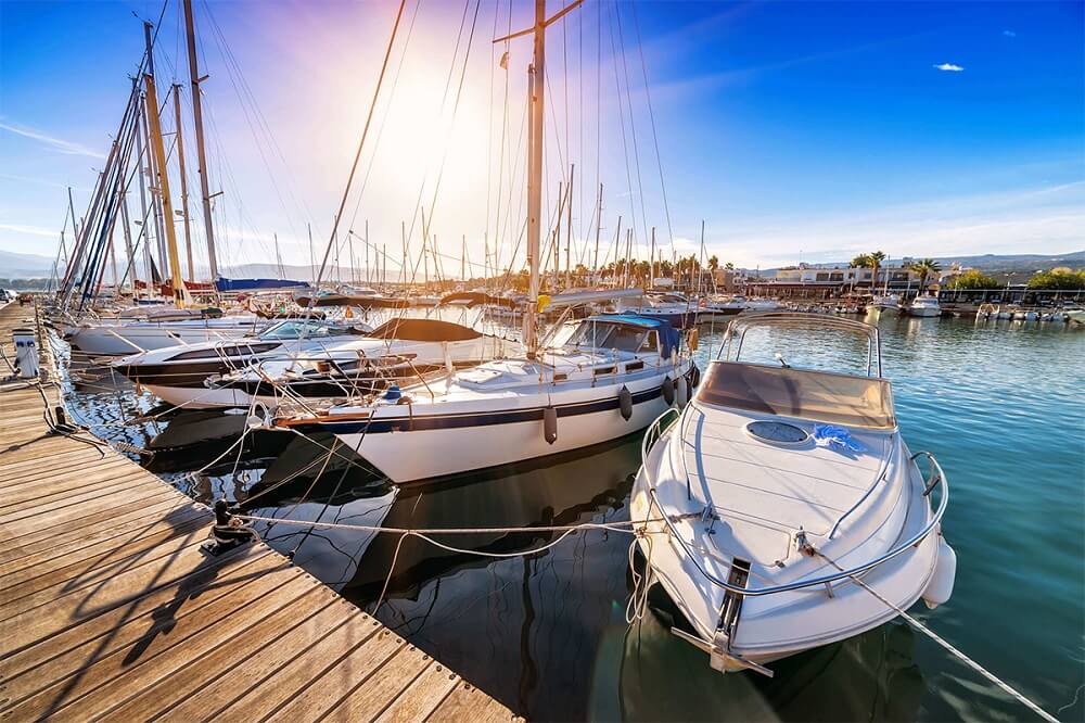 Boats Moored at Harbour